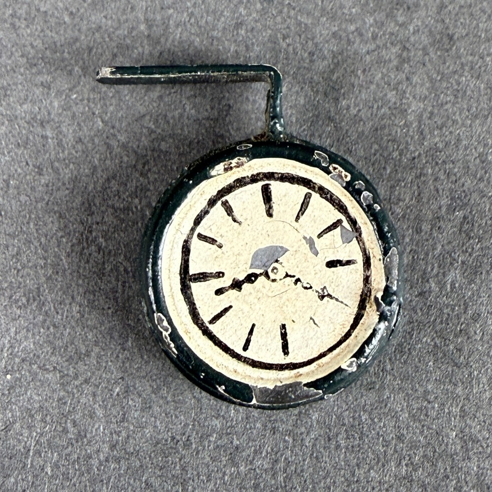 Marklin or Bing Prewar Train Station Clock , Casted and Painted
